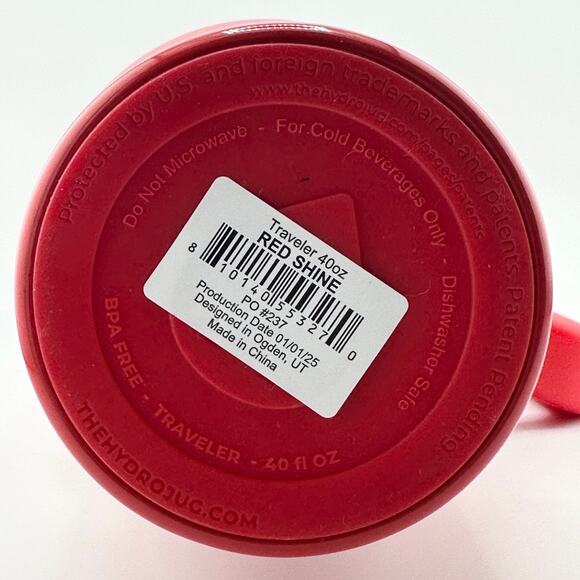 HydroJug 40 oz Traveler, RED SHINE - Picture 4 of 4